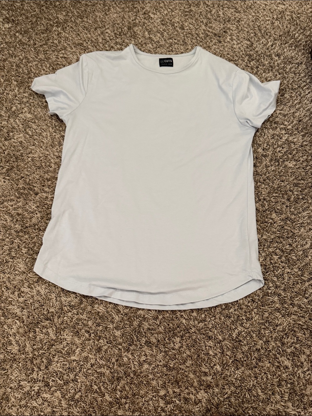 Cuts Clothing Light Blue Short Sleeve Crew Neck Tee